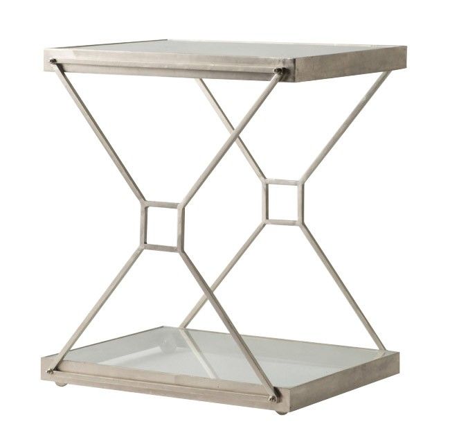2-SHELVES CHROME DRINKS TROLLEY