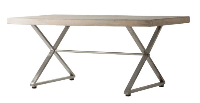 BLOND CHEVRON PARQUETRY DINING TABLE