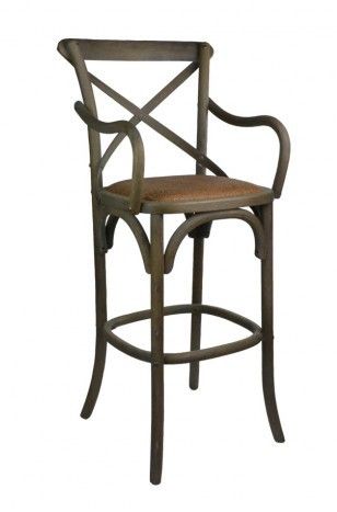 Timber Cross Back Stool