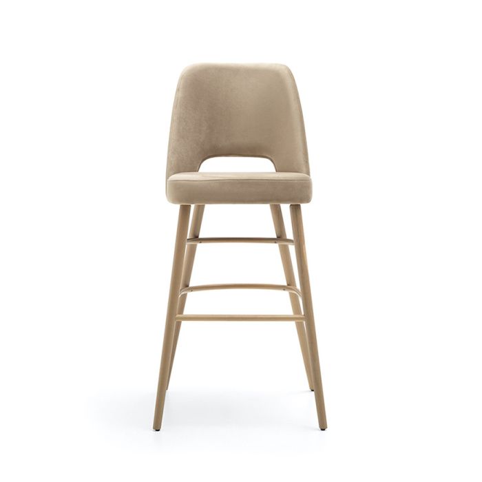 Light Brown Timber Bar Stool front facing