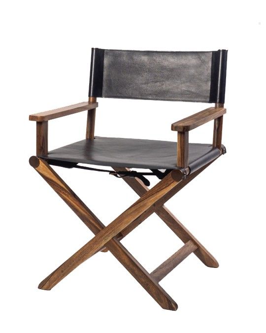 BAXTER DIRECTOR BLACK LEATHER CHAIR