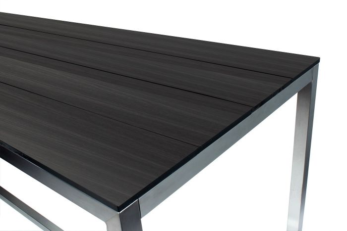 Slatted 1800MM x 700MM Charcoal Compact Laminate Table Top