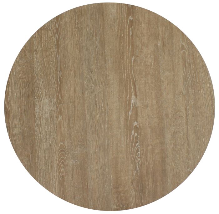 Round 500MM Oak Compact Laminate Table Top