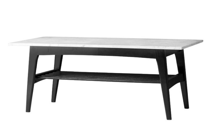 SMALL VESTA RECT COFFEE TABLE MARBLE 