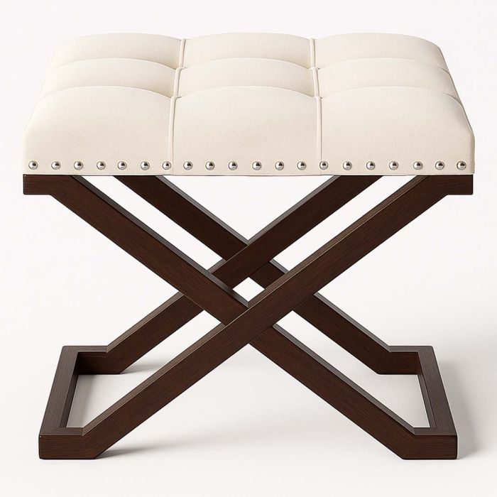 Aimee Velvet Ottoman