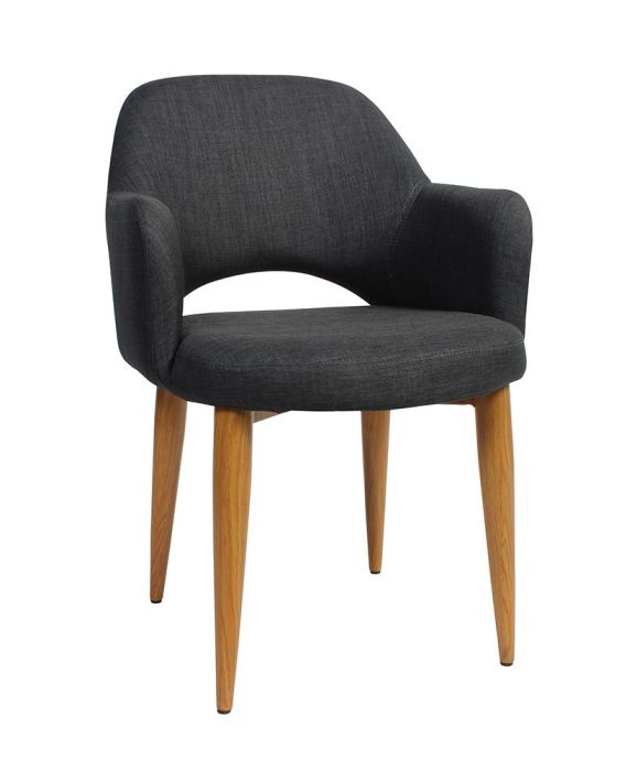 Albery Light Oak Metal Chair 