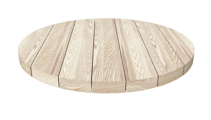 Round Slatted Timber Table Top Table Tops Cafe Tables