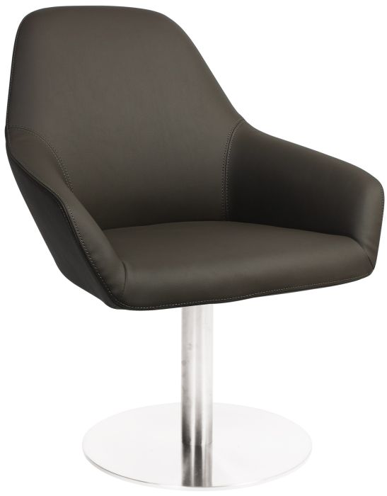 Bronte Vinyl Stainless Steel Disc Tub Chair