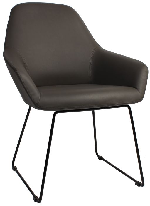 Bronte Vinyl Sled Tub Chair