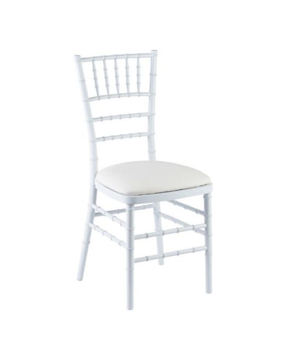 White Chiavari Tiffany Resin Chair PU Cushion