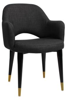 Albery Black and Brass Timber Leg Chair