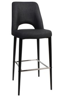 Albery Black Metal Barstool Charcoal