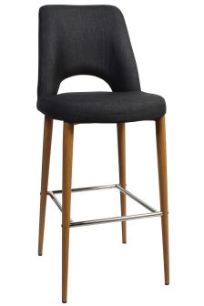 Albery Light Oak Metal Barstool