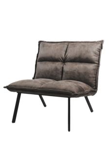 ISAAC CHAIR in BROWN FAUX LEATHER