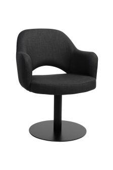 Albery Black Steel Disc Chair