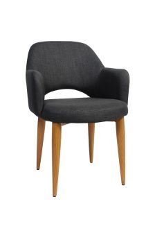 Albery Light Oak Metal Chair 