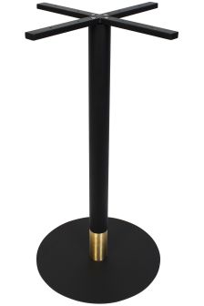 Tivoli Black and Brass Collar Dry Bar Table Base
