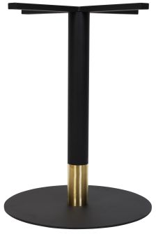 Tivoli Black and Brass Collar Table Base