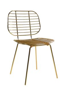 LOTTI GOLD METAL DINING CHAIR