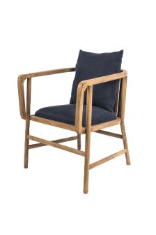 Lua Chair Indigo Belgian Linen