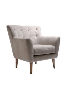 Mona Light Grey Velvet Chair 