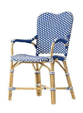 OUTDOOR BLUE WHT CARVER CHAIR