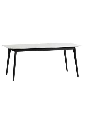 VESTA RECT DINING TABLE MARBLE BLACK LEG