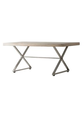 BLOND CHEVRON PARQUETRY DINING TABLE