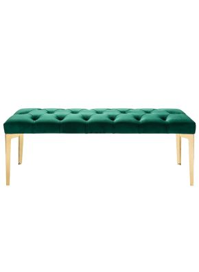 Miles Emerald Green Velvet Ottoman