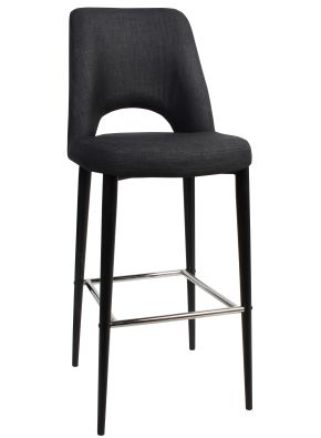 Albery Black Metal Barstool Charcoal