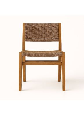 Atlas Chair Commercial in honey brown, front view.