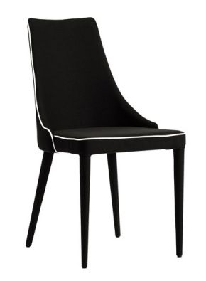Chanel chair - Black, Front Diagonal