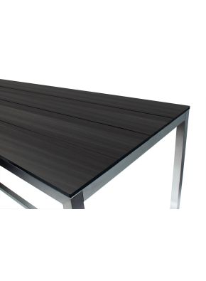 Slatted 1800MM x 700MM Charcoal Compact Laminate Table Top