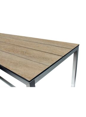 Slatted 1800MM x 700MM Oak Compact Laminate Table Top