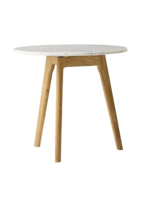 MED VESTA SIDE TABLE-MARBLE OAK