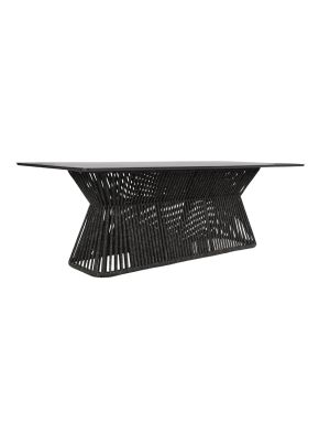 Floating Square Rope Outdoor Dining Table