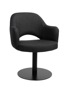 Albery Black Steel Disc Chair