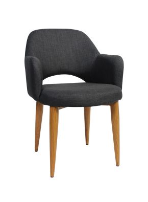 Albery Light Oak Metal Chair 