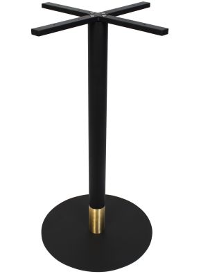 Tivoli Black and Brass Collar Dry Bar Table Base