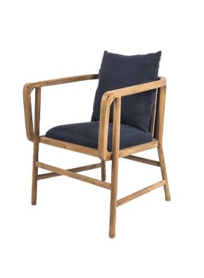 Lua Chair Indigo Belgian Linen
