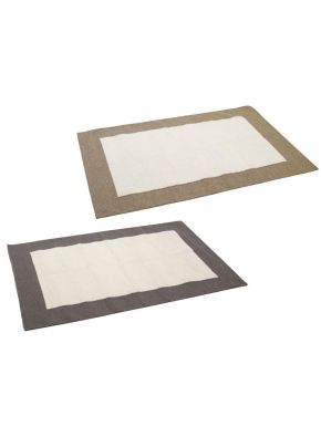 Border Natural Woven Rug - 2 Asst