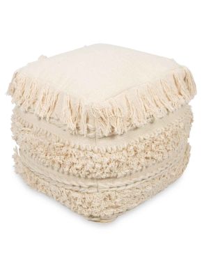 Hayman Square Hand Woven Cotton Ottoman 