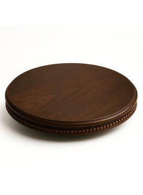 Reed Cafe Table Top in dark brown, front view.