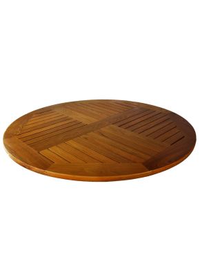 Round Slat Oak Table Top | Cafe Tables, Restaurant Tables