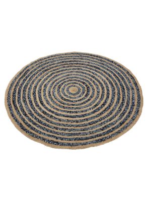 Anchorage Denim and Jute Round Rug