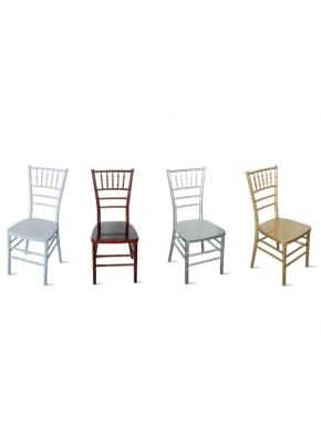 White Chiavari Tiffany Resin Chair PU Cushion