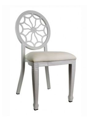 Tonic Banquet Chair - White, Front