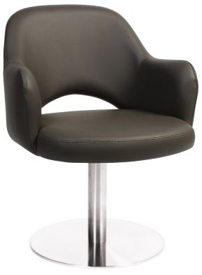 Albery Vinyl Stainless Steel Disc Chair