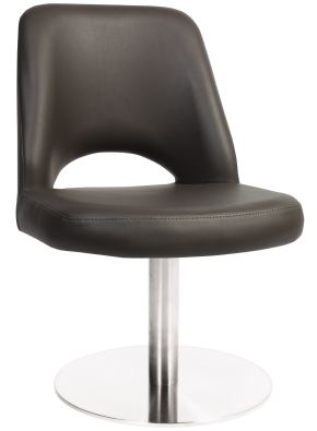 Albery Vinyl Stainless Steel Disc Chair