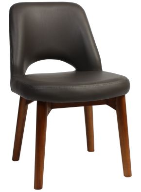 Albery Vinyl Walnut Timber Chair